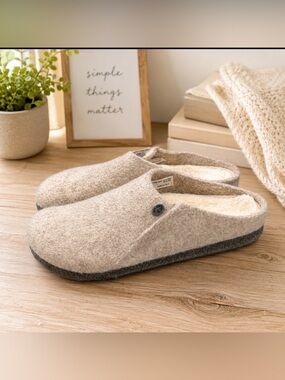Birkenstock zermatt Slippers wool felt clogs mules sandal w 10-10.5/m 8 -8.5 E41